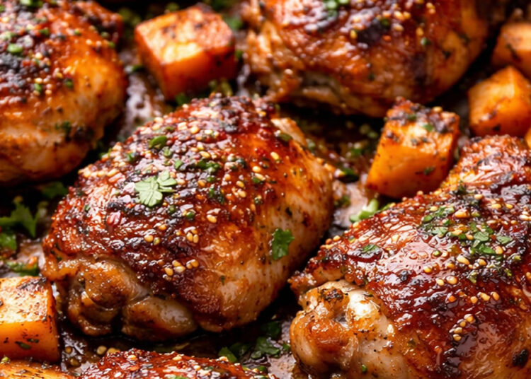 Receita fit de frango com batata doce