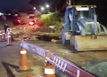 Acidente retroescavadeira