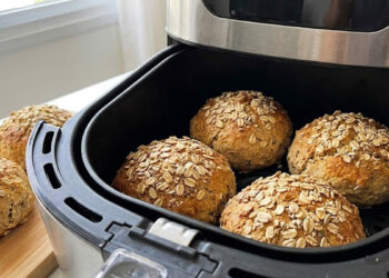 Pãozinho de aveia na air fryer