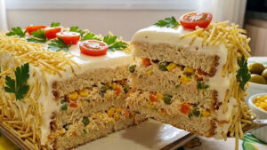 Torta Fria de Frango: receita prática, cremosa e perfeita para qualquer ocasião
