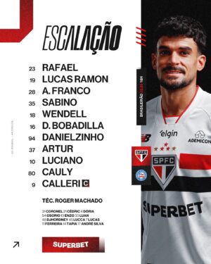 São Paulo tem retorno de Lucas; veja o time