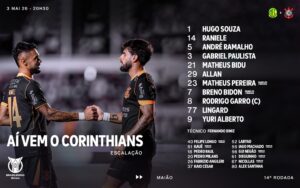 Corinthians tem Raniele de lateral contra o Mirassol; veja a escalação