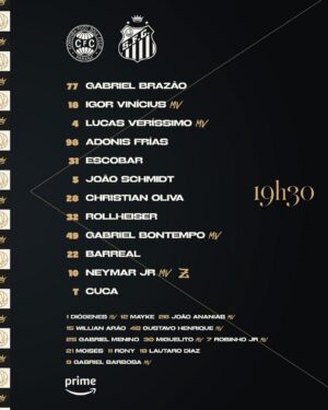 Santos tem Gabigol no banco e Barreal titular para enfrentar o Coritiba