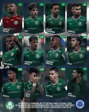Palmeiras tem o retorno de Arthur e Abel para enfrentar o Cruzeiro