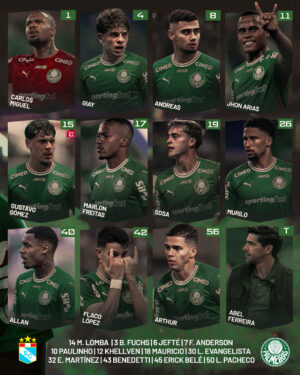 Palmeiras tem retorno de Andreas e Allan contra o Sporting Cristal; veja o time