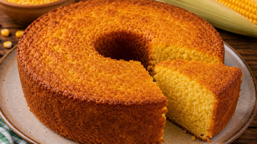 Bolo de milho com flocão