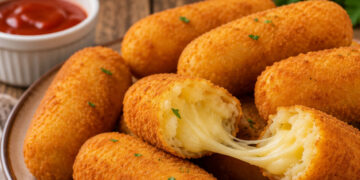 Croquete de batata com queijo