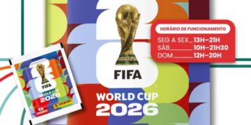 Ponto de troca de figurinhas do álbum da Copa