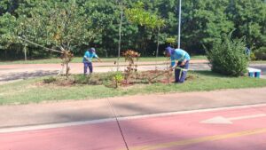Parque Lago da Fé recebe mutirão de zeladoria