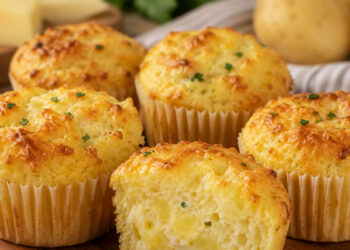 Cupcake de batata com queijo
