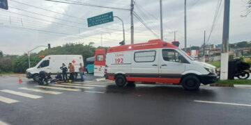 Motociclista fica ferido em acidente no Jardim Minda