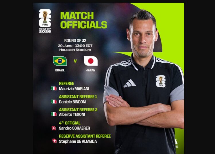 Brasil x Japão: FIFA escolhe arbitragem italiana