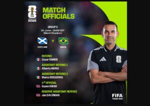 FIFA define arbitragem de Brasil x Escócia