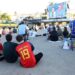 Telão na Praça Arautos da Paz se despediu com vitória da Espanha sobre a Argentina