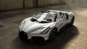 Bugatti cria W16 Mistral Blanc Éternel, hiperesportivo único com detalhes em porcelana e pintura artesanal