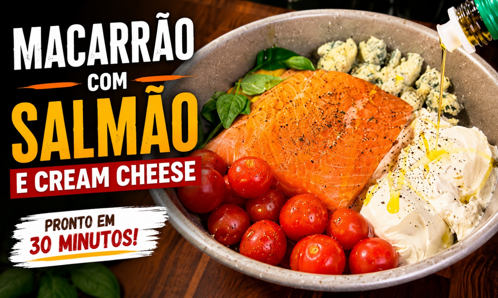 Macarrão com salmão