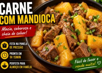 Carne com mandioca