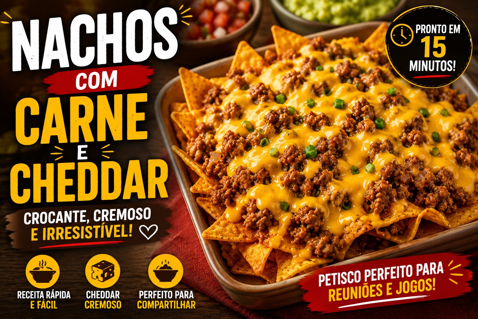 Nachos com carne