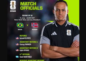 Brasil x Noruega: FIFA escolhe arbitragem estadunidense