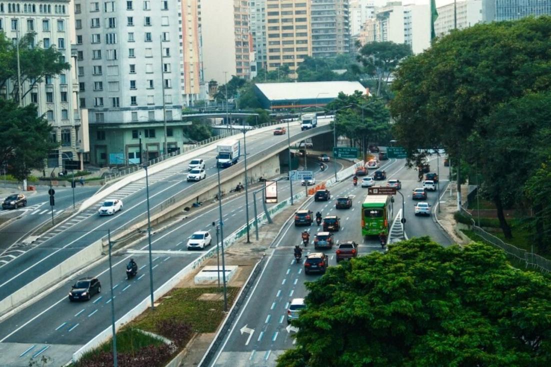Imagem de trânsito em São Paulo