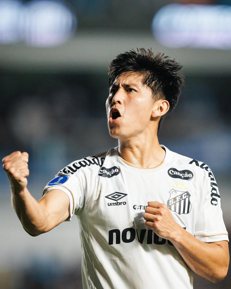 Santos durante partida da Sul-Americana