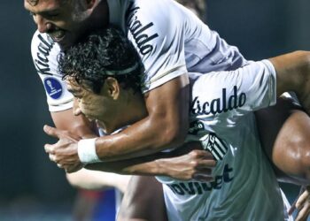 Santos em ação na Copa Sul-Americana