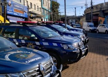 Patrulhamento da Guarda Municipal na região central de Campinas