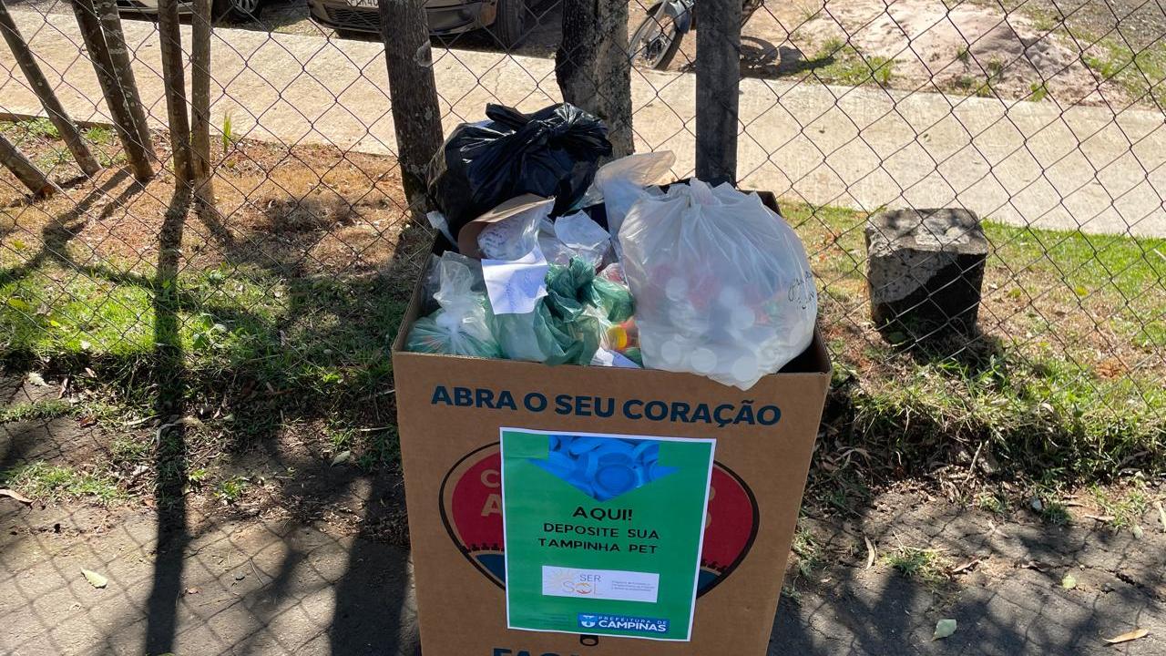 Pontos de coleta do programa SerSol no hospital para colaboradores e visitantes