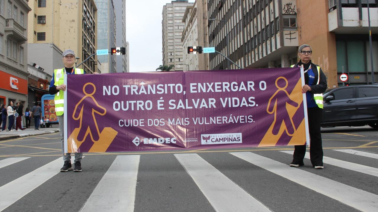 Campanha estimula proteção de pedestres para reduzir atropelamentos e destaca datas do Dia do Pedestre e do Ciclista
