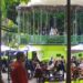 Praça Carlos Gomes com eventos culturais em Campinas
