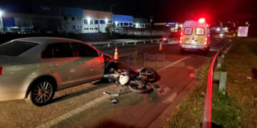 Motoboy atropelado na SP-101 é arrastado por 500 metros