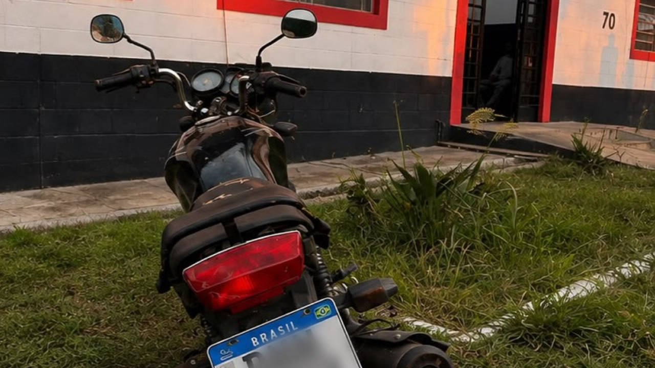 Motocicleta com chassi suprimido é apreendida em Hortolândia
