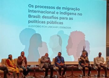 encontro de diversos profissionais e comunidades migrantes e indígenas