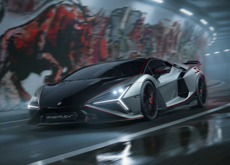 Lamborghini Revuelto SV em movimento