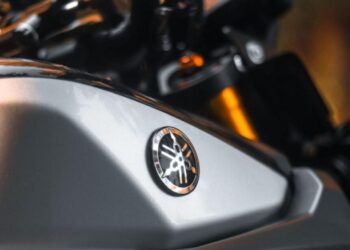 Motocicleta da Yamaha em operação