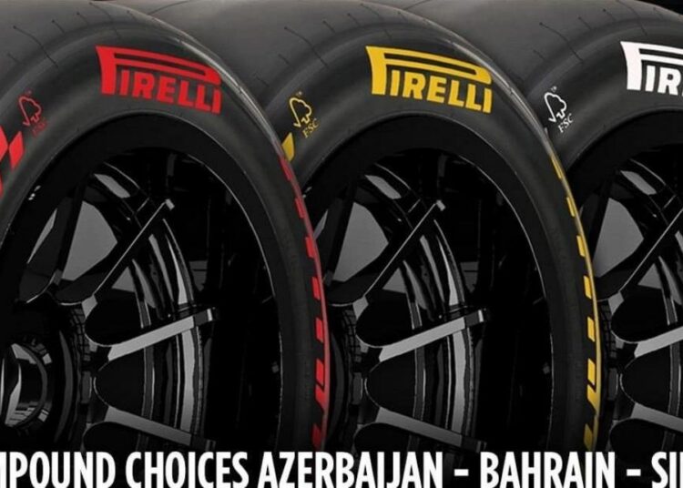 Foto dos pneus Pirelli para Fórmula 1