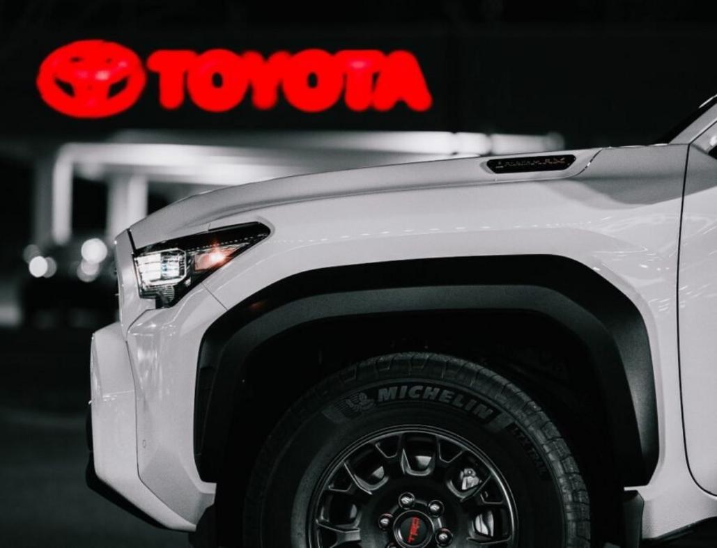 Imagem da produção de veículos da Toyota
