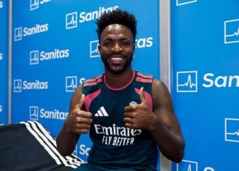 Vini Jr. em treinamento no Real Madrid