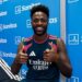 Vini Jr. em treinamento no Real Madrid