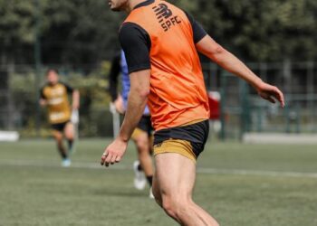 Jogadores do São Paulo treinando
