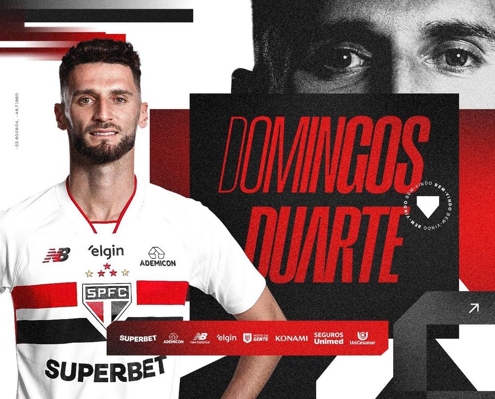 Domingos Duarte em apresentação pelo São Paulo