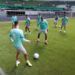 Elenco do Palmeiras em treinamento