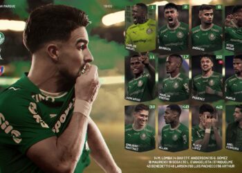 Jogadores do Palmeiras em campo
