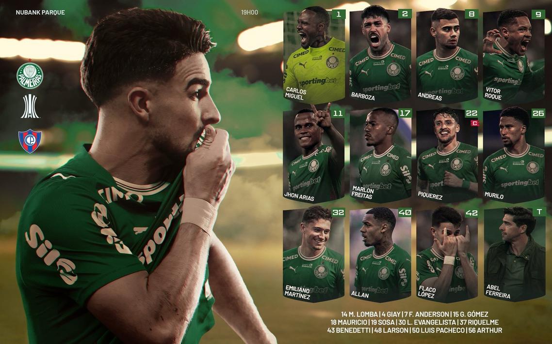 Jogadores do Palmeiras em campo