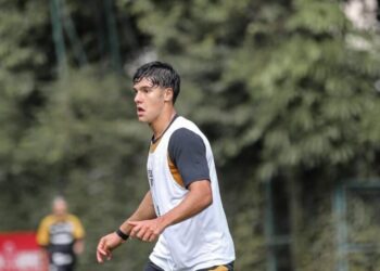 Nicolas durante treino
