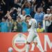 Gabigol comemorando o gol pelo Santos