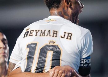 Neymar em ação pelo Santos