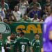Jogadores em campo durante partida do Brasileirão