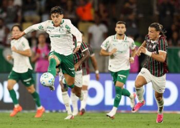 Flamengo e Palmeiras em campo