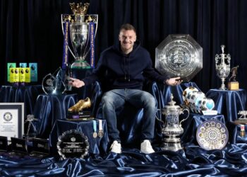 Jamie Vardy em ação pelo Leicester